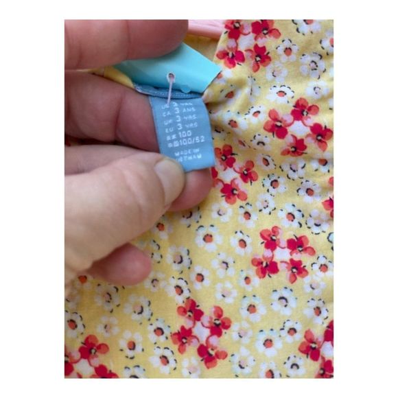Baby Gap Prairie Floral Dress Sz 3 Years Ruffle Cottagecore - Picture 5 of 6